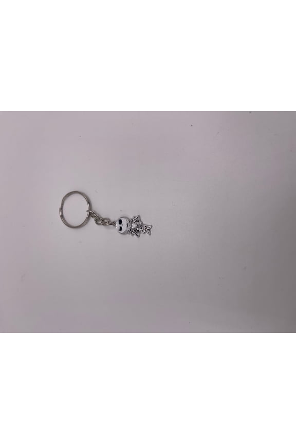 Nightmare Before Christmas by Jack Skeleton Split Ring Keychain, Silver