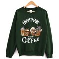 thumbnail image 1 of Nightmare Before Coffee Graphic Pullover Sweatshirt, Halloween Pumpkin Latte, 1 of 6