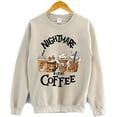 thumbnail image 1 of Nightmare Before Coffee Graphic Pullover Sweatshirt, Halloween Pumpkin Latte, 1 of 6