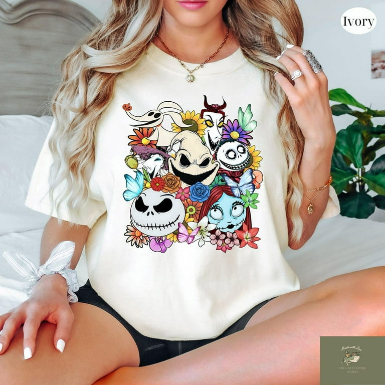 Nightmare Before Holiday Floral Shirt, Disney Costume Party Shirt