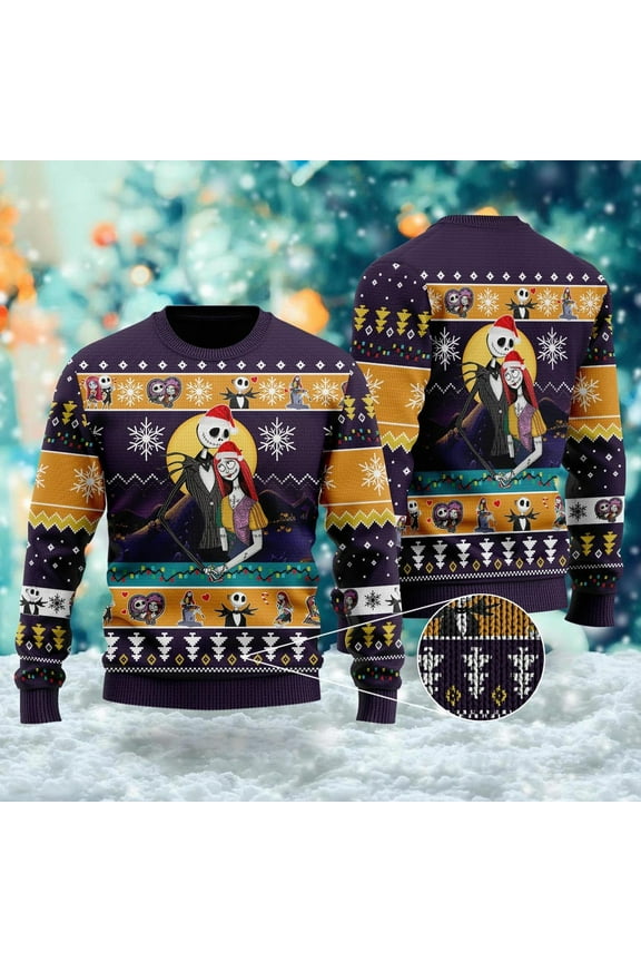 Nightmare Before Ugly Christmas Sweater, Skeleton Xmas Sweatshirt, Christmas Gift for Men Women Kid, All Over Print 3D Shirt