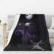 The Nightmare Before Christmas Blanket,Soft Throw Flannel Blanket,Thick And Warm Blanket For Winter,Soft Fuzzy Plush Throw Blanket For All Seasons 40"X30"