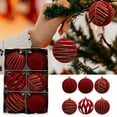 thumbnail image 1 of Nightmare Before Christmas Decor,Christmas Decorations,6PC Christmas 8cm White Dark Green Jujube Red Velvet Powder Christmas Tree Hanging Window Decoration Velvet(Red 6pcs 3in), 1 of 9