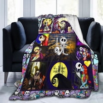 Nightmare Before Christmas Kids Adults Ultra-Soft Micro Fleece Blanket Throw All Season Fuzzy Lightweight Throw Blankets For Office Company Home Couch Bed Sofa 50"X40"