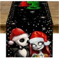 thumbnail image 1 of Nightmare Before Christmas Table Runner Christmas Table Runner Jack Skellington Sally Decorations Christmas Xmas Winter Holiday Home Kitchen Dinging Room Table Decorations (A), 1 of 7