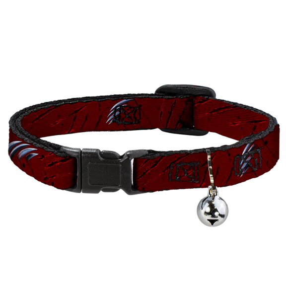 A Nightmare on Elm Street Breakaway Cat Collar With Bell, Plastic Clip, Easy Adjustable, A Nightmare on Elm Street Freddys Hand Scratching Red, 8.5 to 12 Inches 0.5 Inch Wide