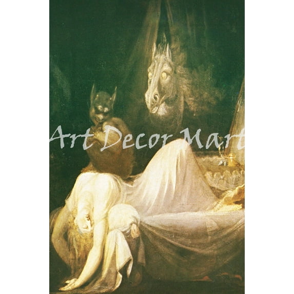 Nightmare-Fuseli - CANVAS OR FINE PRINT WALL ART