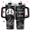 thumbnail image 1 of Nightmare Jack And Sally Tumbler, Disney Valentine Tumbler, Disney Couple Tumbler, Jack Skellington Tumbler 40oz, Happy Wedding Gift, 1 of 3