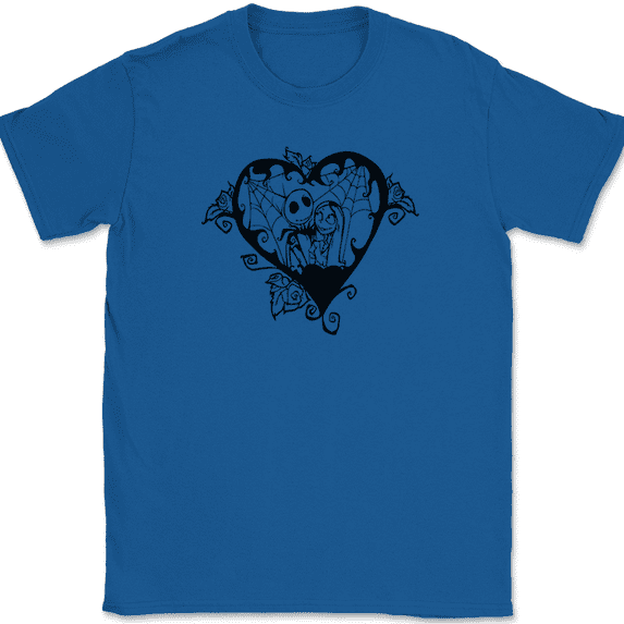 Nightmare Love T-Shirt Funny Halloween Fall Skull Witch Spooky Tee - Royal Blue, S