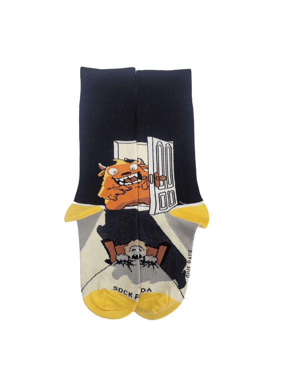 Nightmare Monster in the Closet Socks from the Sock Panda (Adult Small - Shoe Sizes 2-5)
