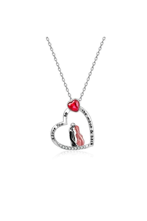 Nightmare Necklace Crystal Jack and Sally Necklace Skull Necklace Jewelry Christmas Giftschristmas-romantic Halloween fashion gift
