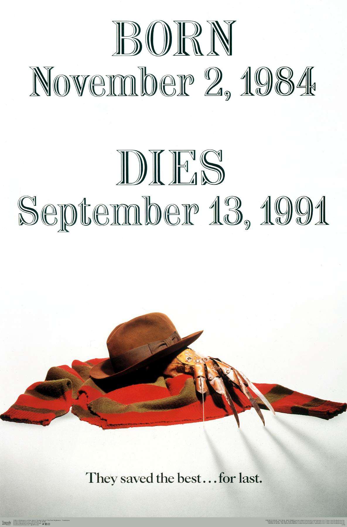 Nightmare On Elm St: Freddy's Dead: - Tombstone Wall Poster, 14.725" x 22.375"