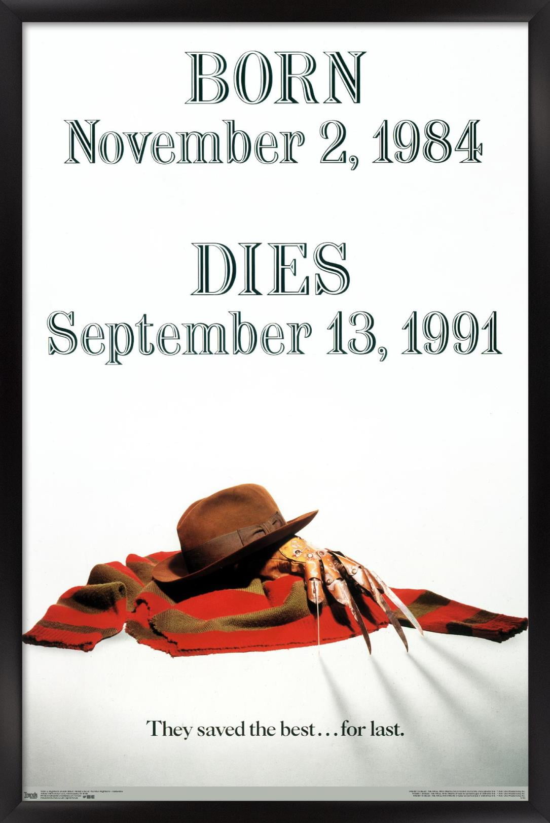 Nightmare On Elm St: Freddy's Dead: - Tombstone Wall Poster, 22.375" x 34", Framed