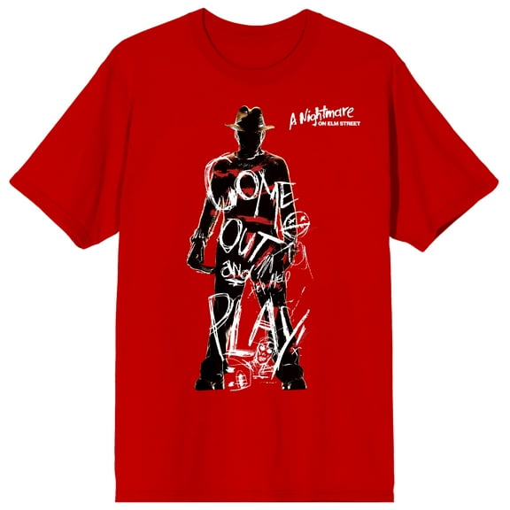 Nightmare On Elm Street Come Out And Play Red Shirt-XL