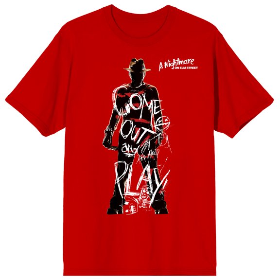Nightmare On Elm Street Come Out And Play Red Shirt-XXL