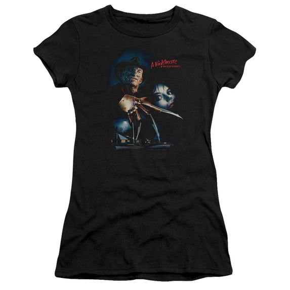 Nightmare On Elm StreE.T. Elm StreE.T. Poster S/S Junior Women's T-Shirt Sheer Black