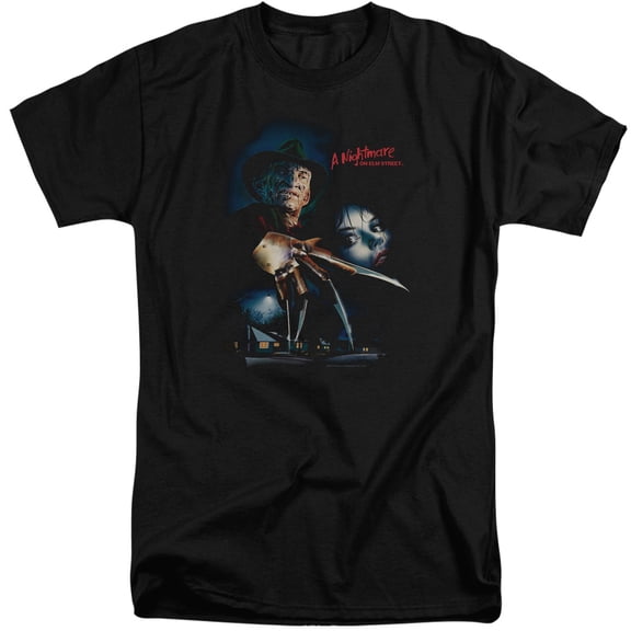 Nightmare On Elm Street - Elm Street Poster - Tall Fit Short Sleeve Shirt - X-Large