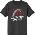 thumbnail image 1 of Nightmare On Elm Street Follow Your Dreams Men's Charcoal Crew Neck Short Sleeve Tee-XXL, 1 of 2