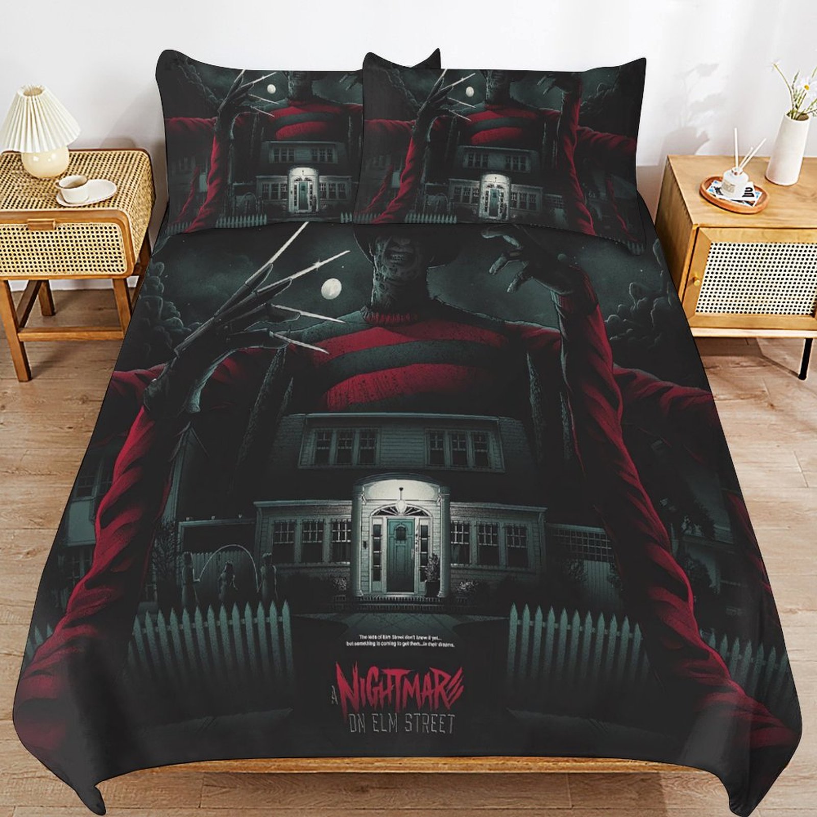 Nightmare_On_Elm_Street Fredd_y 3 PCS Comfort Set with 2 Pillowcases