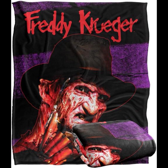 Nightmare On Elm Street Freddy Face Silky Soft Flannel Blanket