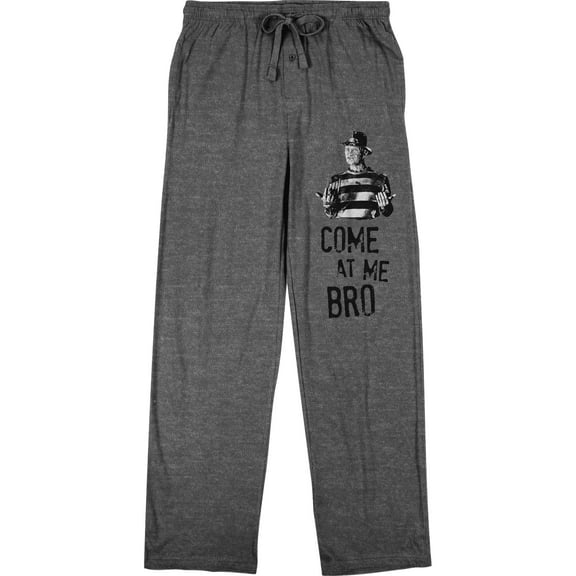 Nightmare On Elm Street Freddy Krueger Come At Me Bro Men's Black Sleep Pajama Pants-XL