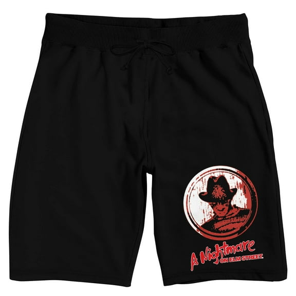 Nightmare On Elm Street Freddy Krueger Men's Black Sleep Pajama Shorts-Medium