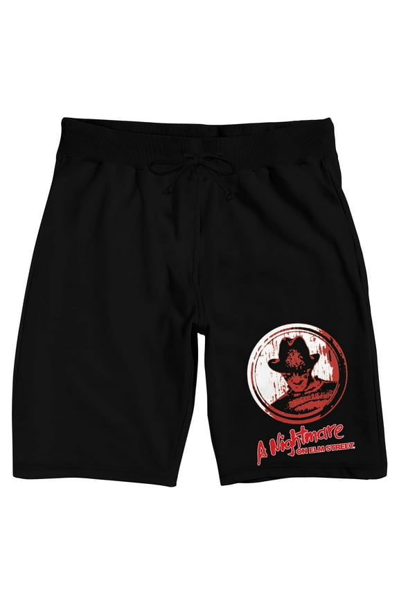 Nightmare On Elm Street Freddy Krueger Men's Black Sleep Pajama Shorts-Medium
