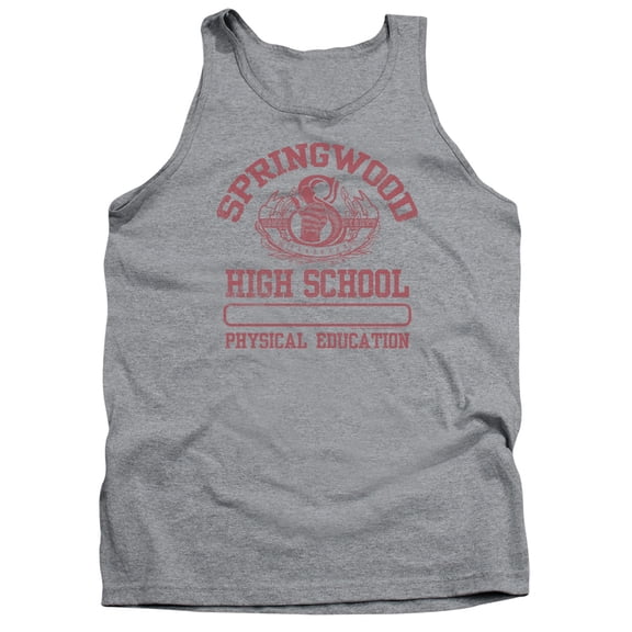 Trevco Sportswear WBM625-TK-1 Nightmare on Elm Street Springwood High Adult Tank Top, Athletic Heather - Small