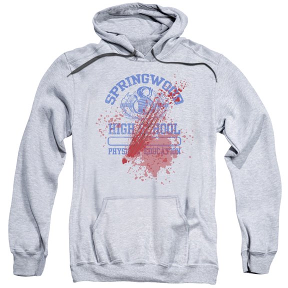 Trevco Sportswear WBM637-AFTH-4 Nightmare on Elm Street Springwood High Victim Adult Pullover Hoodie, Athletic Heather - Extra Large