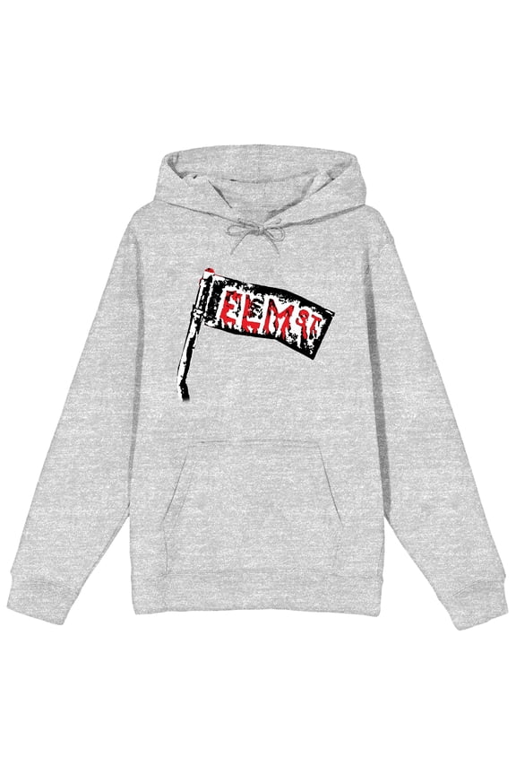 Nightmare On Elm Street Street Sign Men's Heather Gray Graphic Hoodie-3XL