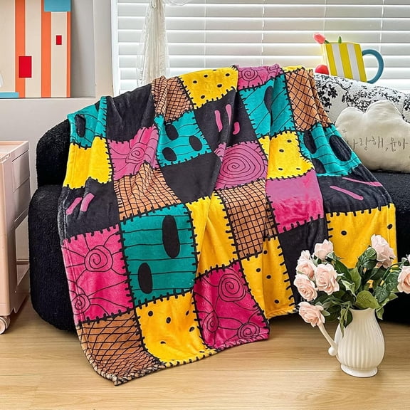 Nightmare Before Xmas Blanket,Christmas Fleece Throw Blanket for Boys Girls Kids Holiday Blankets and Throws for Sofa Couch Bed, Xmas Decoration Gift 60"x50"