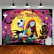 Nightmare background before Christmas - Designed by Jack Scrington and Sally, interior/exterior/garden decor, perfect for birthdays, winter, New Year, Valentine's Day, Easter party decor, garden decor