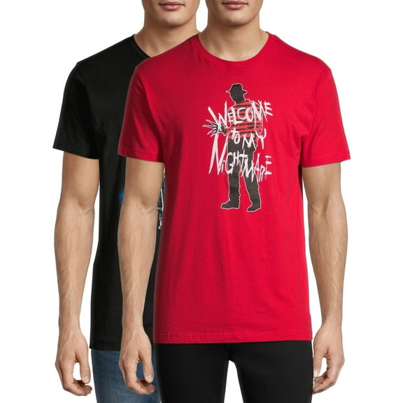 Nightmare on Elm St. First Night & My Nightmare Men's and Big Men's Graphic T-shirt, 2-Pack