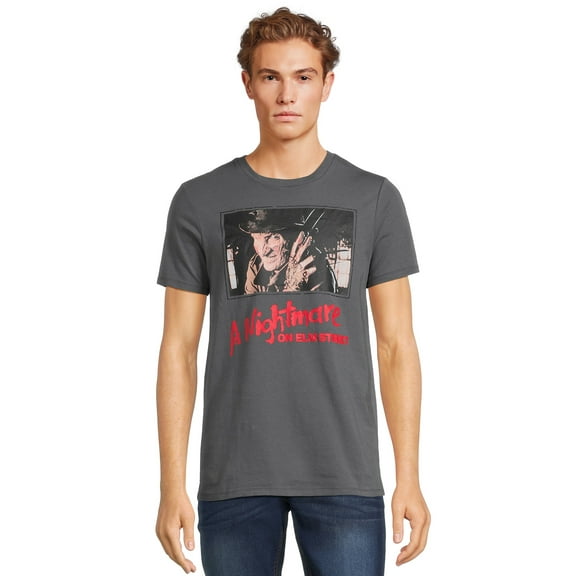 Nightmare on Elm Street Apparel, Men's Graphic Crew Neck Short Sleeve Graphic Tee, Sizes S-3XL (Men's & Big Men's)
