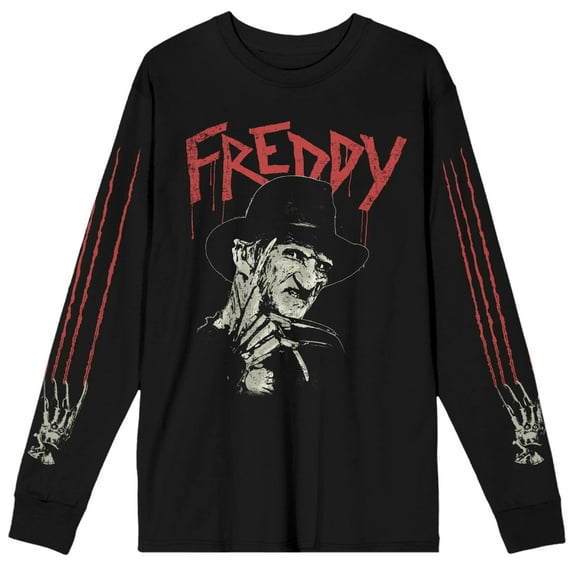 Nightmare on Elm Street Freddy Claws Men's Black Long Sleeve T-shirt-M