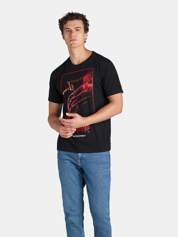 Nightmare on Elm Street Men's Graphic Tee with Short Sleeves, Sizes S-3XL