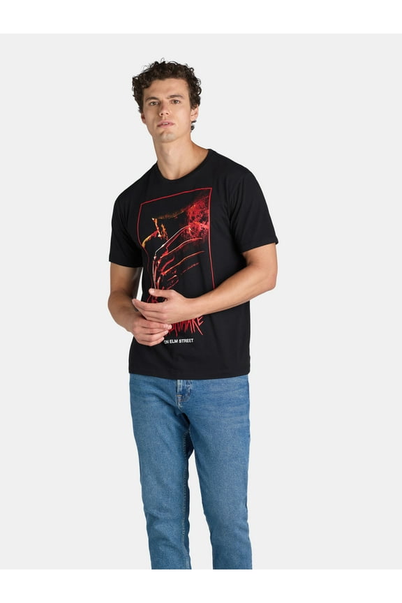 Nightmare on Elm Street Men's Graphic Tee with Short Sleeves, Sizes S-3XL