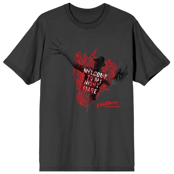 Nightmare on Elm Street Welcome to My Nightmare Men's Charcoal Gray Graphic Tee-L