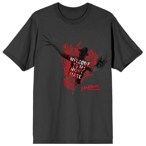 Nightmare on Elm Street Welcome to My Nightmare Men's Charcoal Gray Graphic Tee-XL