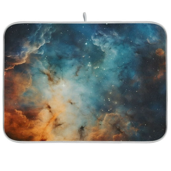 Nights and Cloud Dish Drying Mat Microfiber Kitchen Pad Large Counter Absorbent Dish Mats Drainer Rack 18"x24"