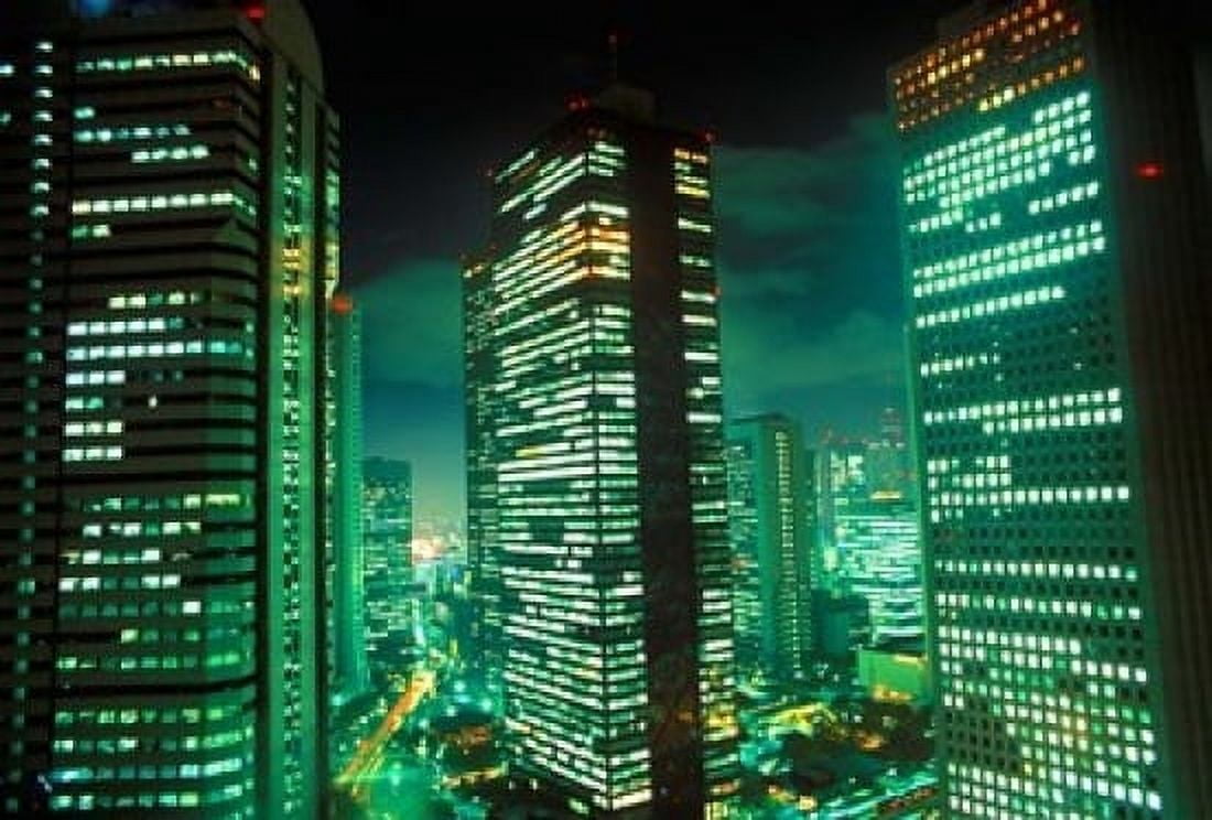 Nightscape Tokyo Japan Canvas Art - Rob Tilley DanitaDelimont (36 x 24)