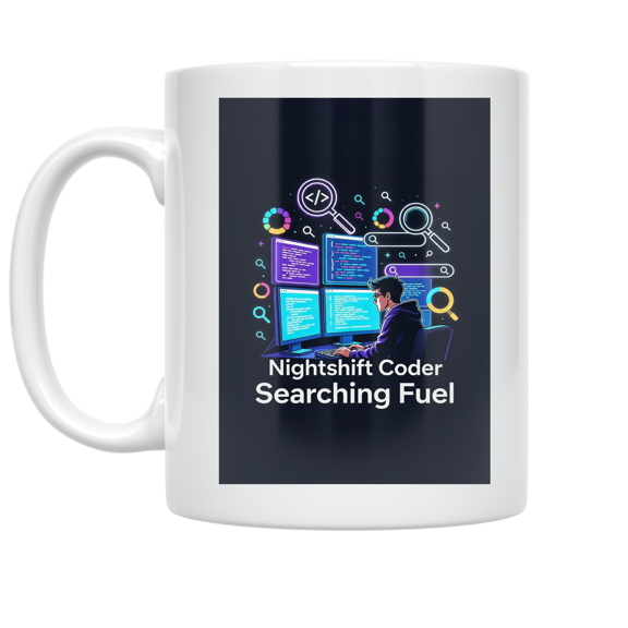 Nightshift Coder Searching Fuel - Overnight Coder - 11 oz Ceramic Coffee Mug