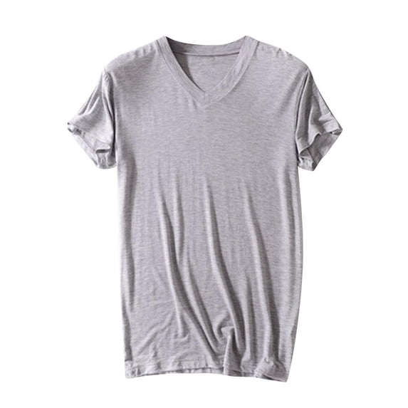 Nightshirt for Mens Plus Size V-Neck Short Sleeve Tops Soft Oversized Pajamas Tees Sleepwear Henley Shirts