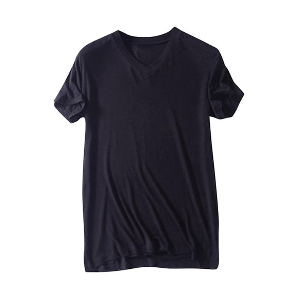 Nightshirt for Mens Plus Size V-Neck Short Sleeve Tops Soft Oversized Pajamas Tees Sleepwear Henley Shirts
