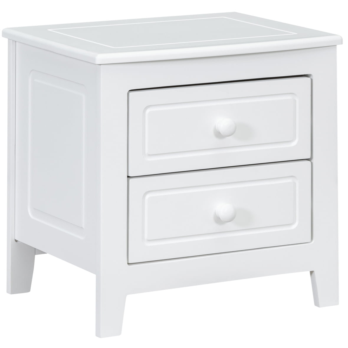 Nightstand, 2-Drawer Bedside Table, Mid Century Retro End Table Nightstand, 2-Drawer Bedside Table, Mid Century Retro End Table