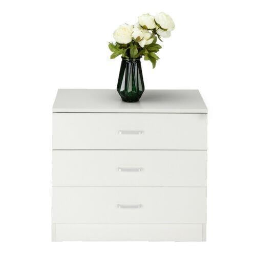 White 3-Drawer Vertical Dresser with Extra Deep Drawers