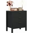 thumbnail image 1 of Nightstand with 6 Drawers, Dresser and Nightstand Sets, Bedside Tables, Mid Century Nightstands with 6 Wide Drawers for Bedroom, Kids’ Room, Hallway - Black, 1 of 8