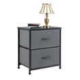 thumbnail image 1 of Nightstand, Bedside Table with 2 Drawers – Modern Minimalist Bedroom End Table, Small Storage Cabinet for Living Room, Compact Night Stand, Gray, 20 Inches, 1 of 6