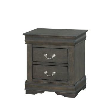 Nightstand, Bedside Table with Spacious Storage Drawers, Night Stands Sofa End Table Side Tables Storage Cabinet for Bedroom Living Room Office Entryway, Dark Grey