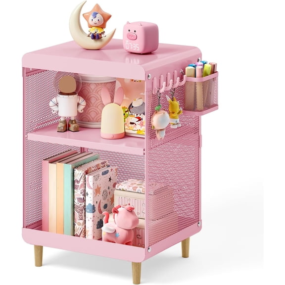 Nightstand, Bedside Table,Teen Girls Night Stand, Night Stand,End Table for Girls Room Storage, nightstand